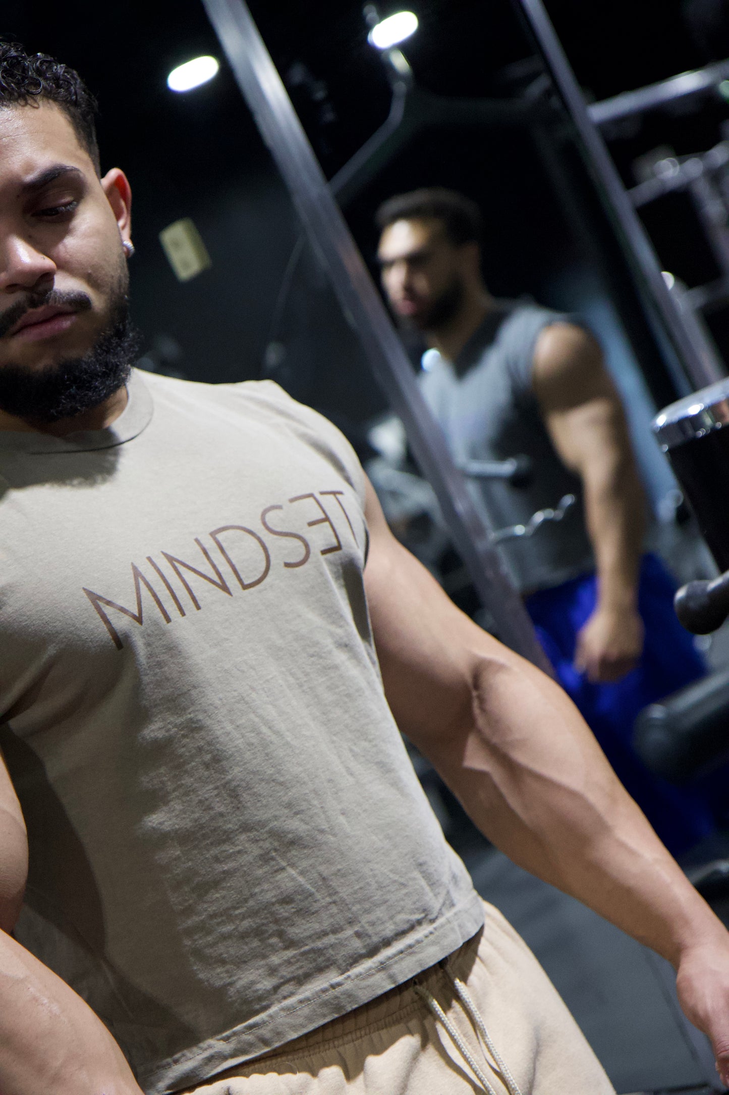 "MINDSET" MUSCLE CROP-TOP TEE