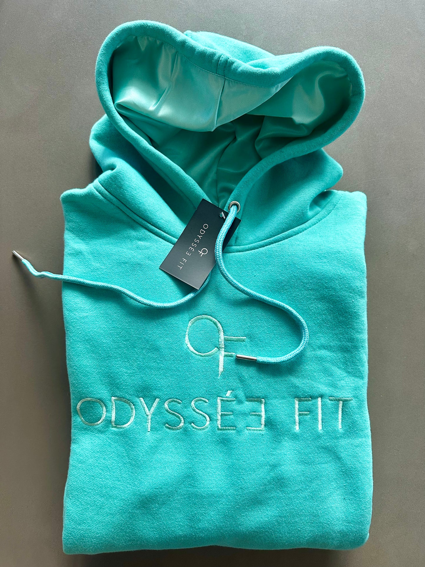 "ODYSSÈE" Pull-Over Hoodie in Miami Turq